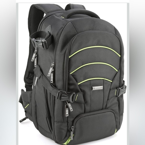 Evecase Large Professional DSLR Camera Travel Backpack with Rain Cover - Picture 2 of 10